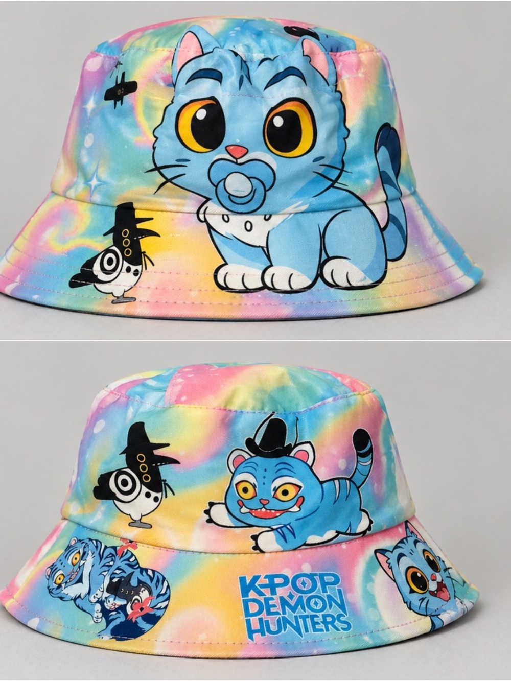 KPOP Demon Hunters Kids Bucket Hat – Cat Beach Hat | Summer Sun Hat